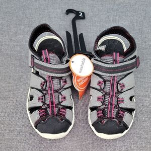 Wonder Nation Kids Sandals in Gray and Pink Size 2